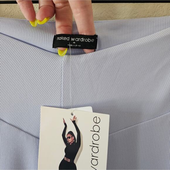 Naked Wardrobe Leggings in Periwinkle - Picture 2 of 8